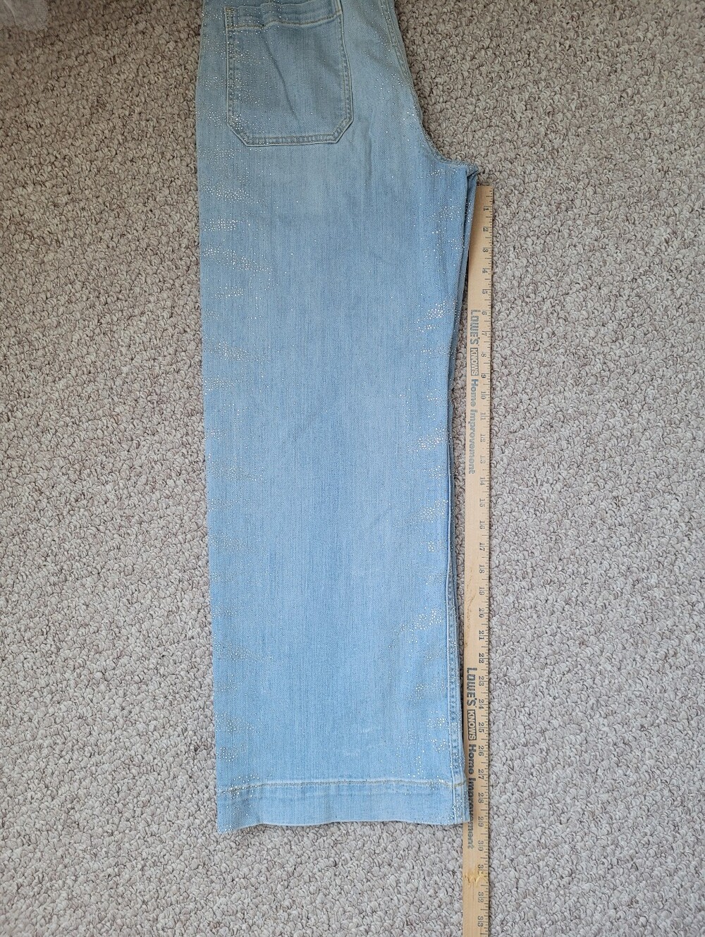 Anthropologie Maeve Sparkle Wide Leg High Waist Jeans - Picture 4 of 7